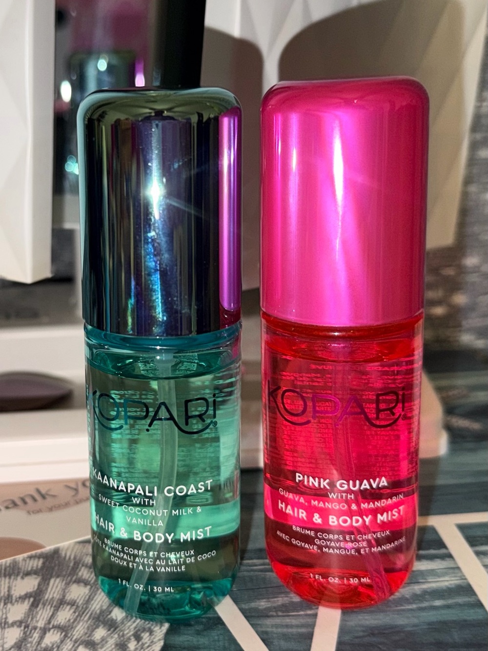 Kopari Pink Guava & Kaanapali Coast Duo - Pink and Teal Mists